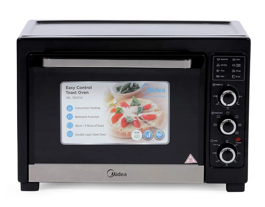 Horno El&eacute;ctrico Midea 38 L. Negro