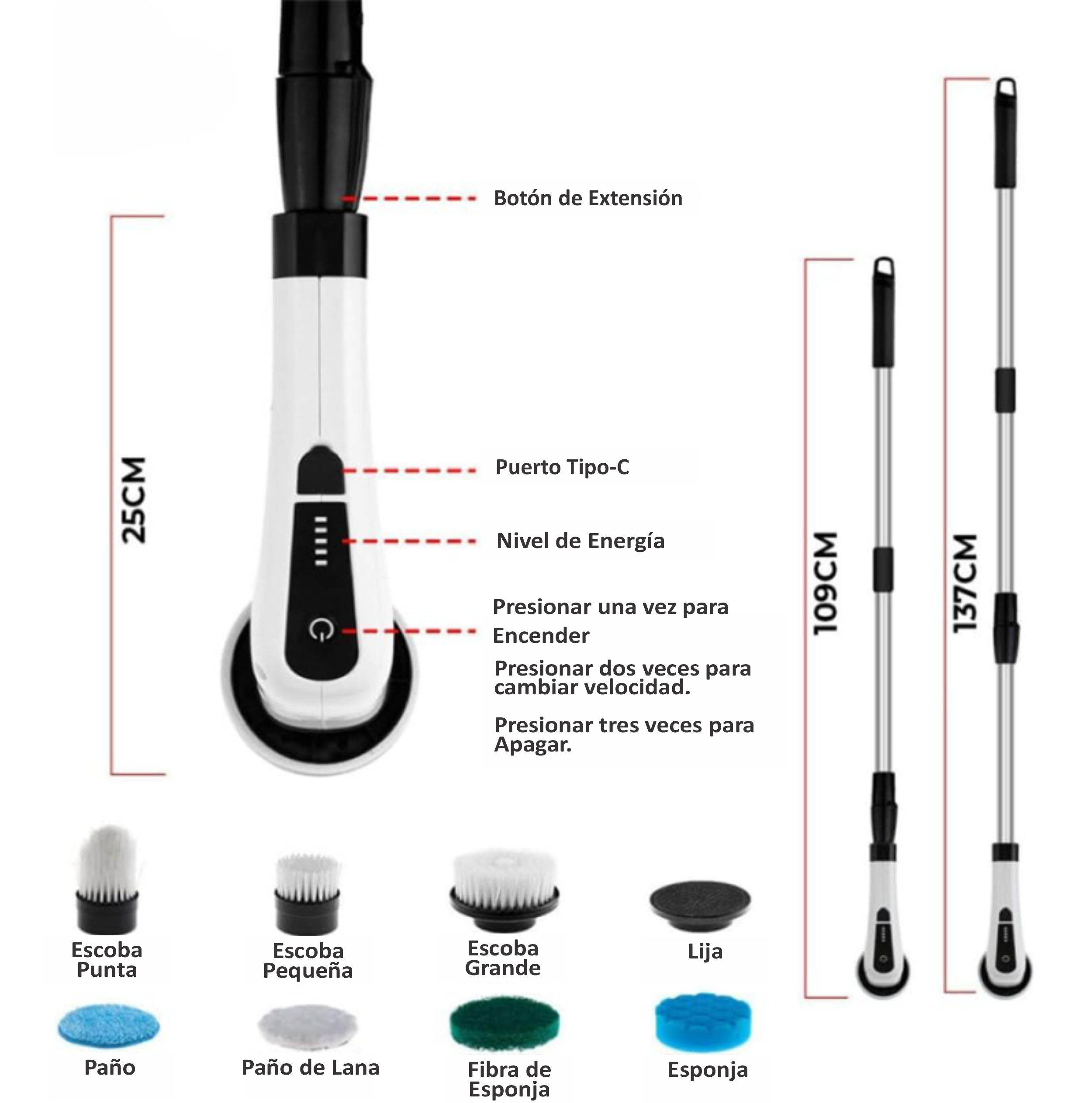 Cepillo de Limpieza 7 en 1